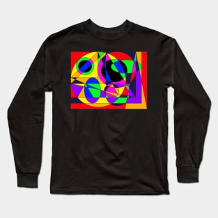 colorful abstract emoji face Long Sleeve T-Shirt